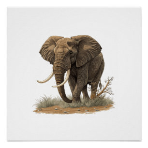 Poster Éléphant