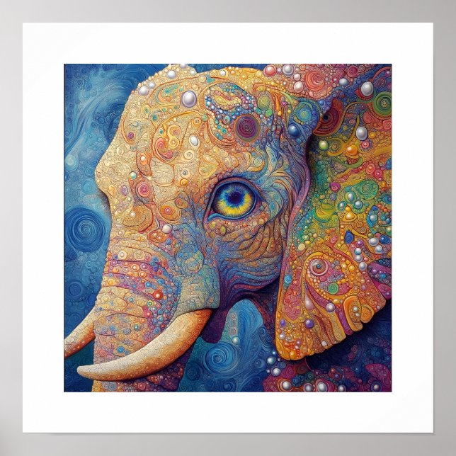 Poster Eléphant à bijoux (Devant)