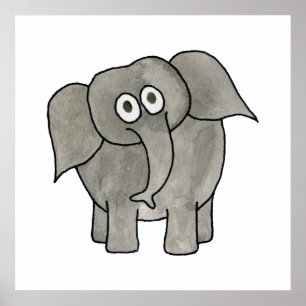 Poster Eléphant africain.