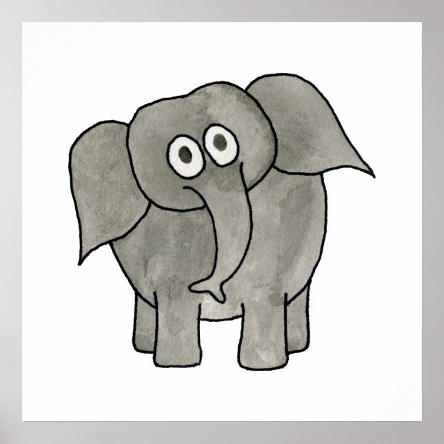 Poster Eléphant africain. (Devant)