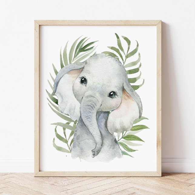 Poster Éléphant, Animaux de la Jungle, Animaux Safari, Pa (Créateur téléchargé)