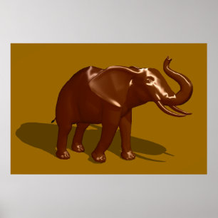 Poster Eléphant au chocolat