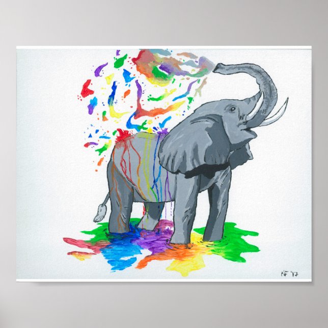 Poster Elephant Bath TIme (Devant)