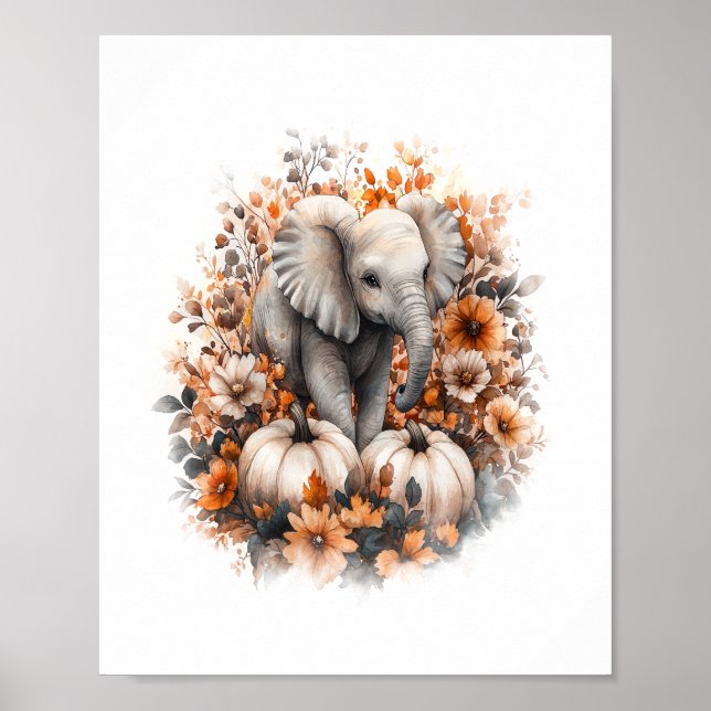 Poster Elephant Citrouille du pays de chemise (Devant)