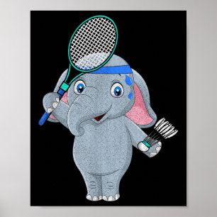 Poster Éléphant de Badminton