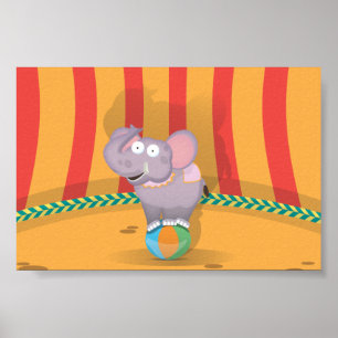 Poster Éléphant de cirque