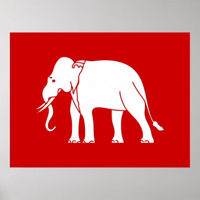 Poster Éléphant de Siamese (Devant)