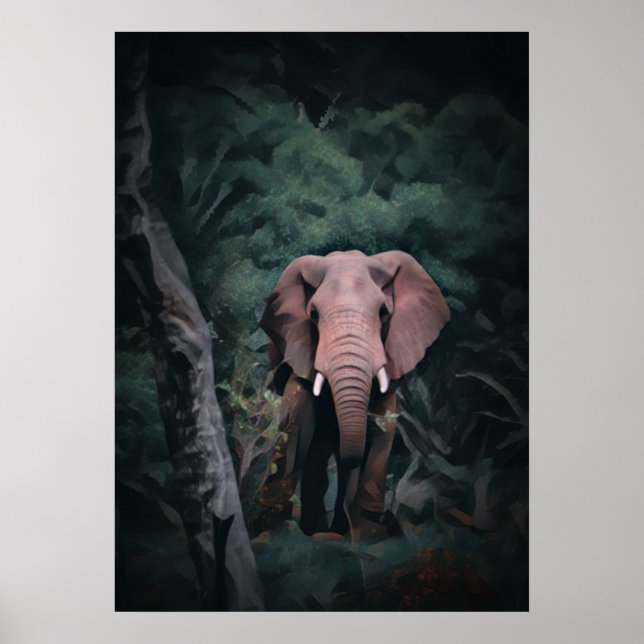 Poster Eléphant forestier africain (Devant)