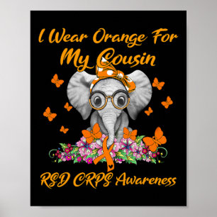 Poster Elephant Je Porte Orange Pour Mon Cousin Rsd Crps