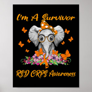 Poster Elephant Je suis un survivant RSD Sensibilisation