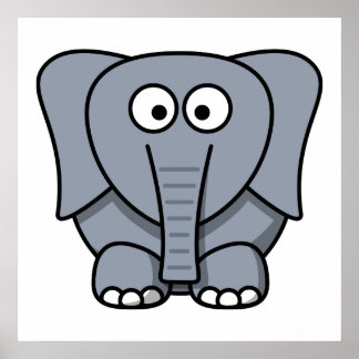 Poster Eléphant joli dessin
