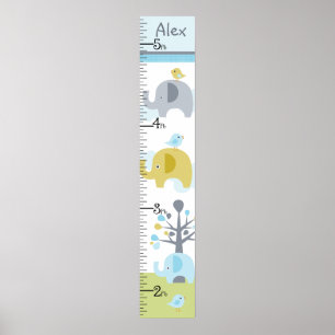 Poster Elephant Love Growth Chart Gardez à 8x44!