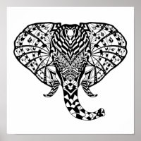 Eléphant Motif ethnique 2