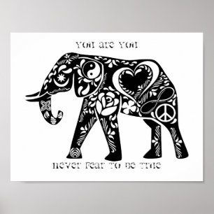 Poster Eléphant pour la paix