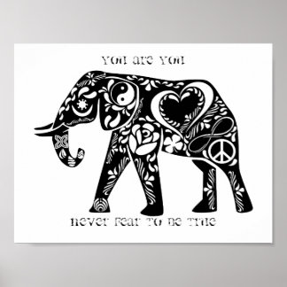 Poster Eléphant pour la paix