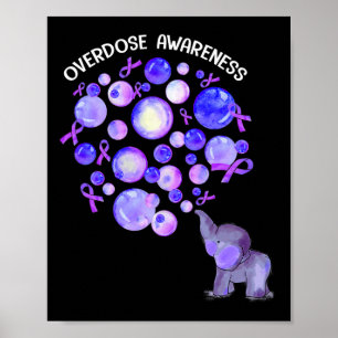 Poster Eléphant Poussant Des Lons Violets Surdose