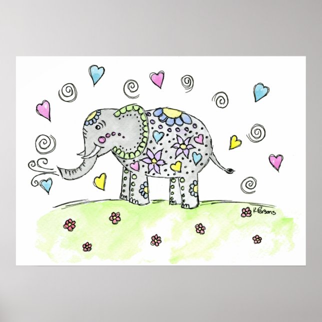 Poster Elephant Whimsy (Devant)