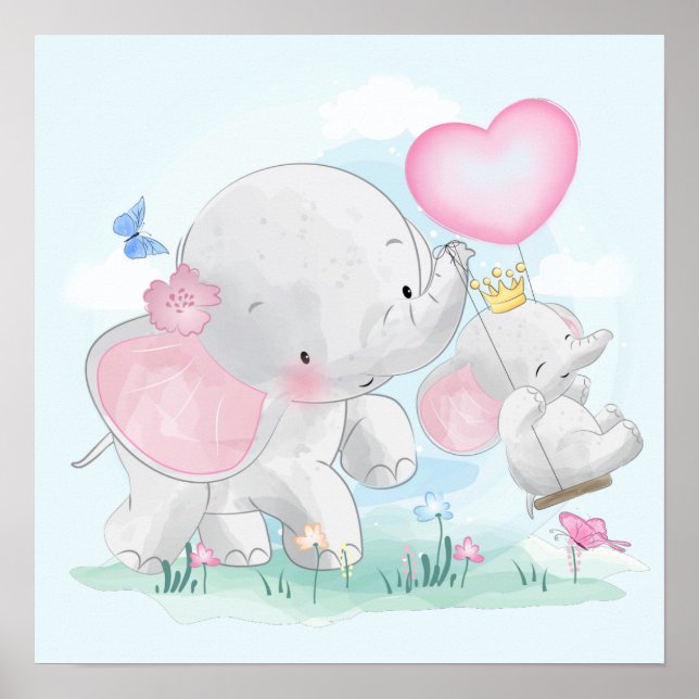 Poster Eléphants (Devant)