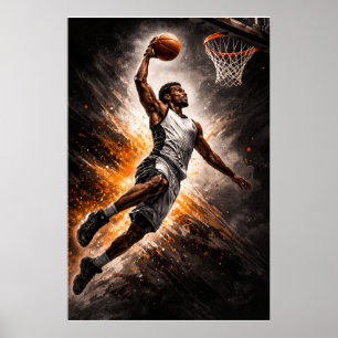 Poster Élévation Implacable – Dunk Puissant de Basket