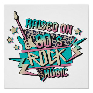Poster Élevé sur la musique rock des années 80
