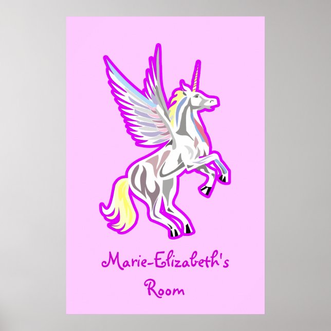 Poster Élever l'affiche Unicorn Guardian Angel (Devant)