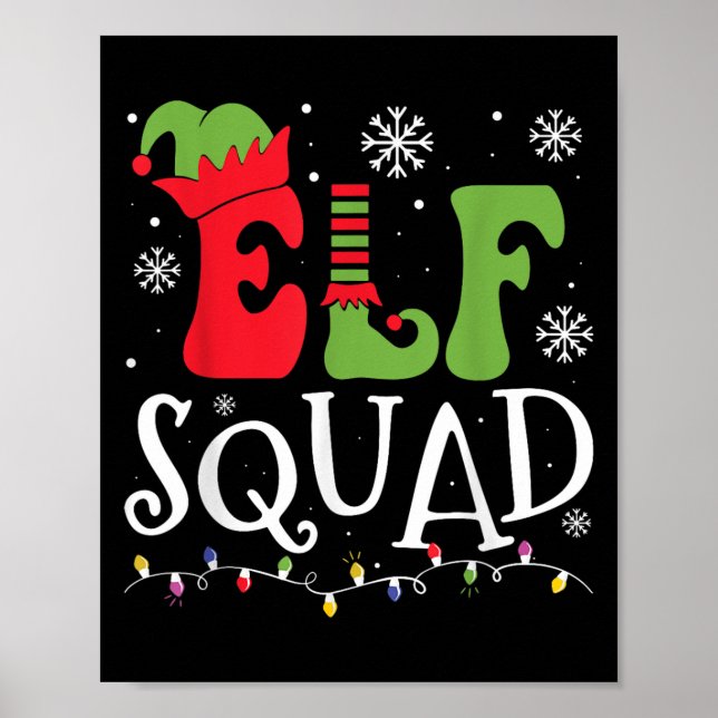 Poster Elf Family Christmas Matching Pajamas Funny Xmas E (Devant)