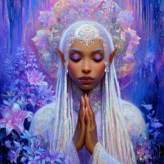 Poster Elf Fantasy Art Black Queen Goddess