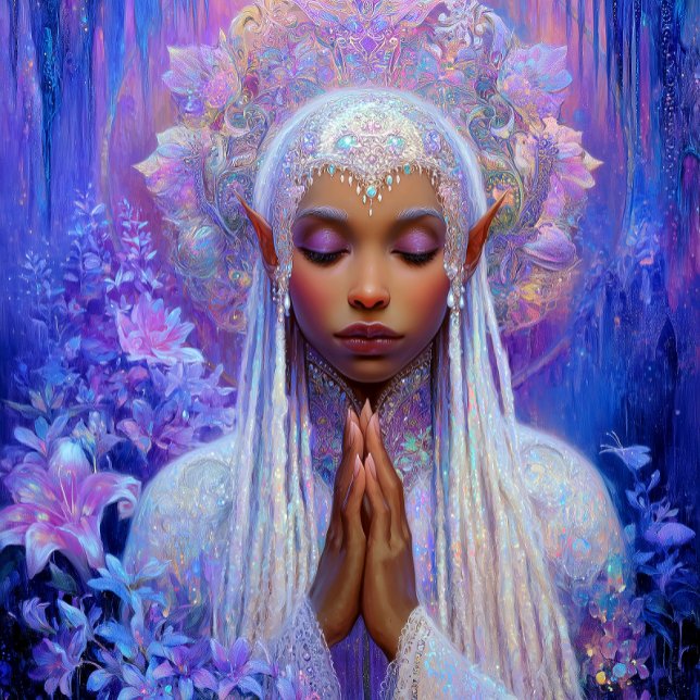 Poster Elf Fantasy Art Black Queen Goddess (Créateur téléchargé)