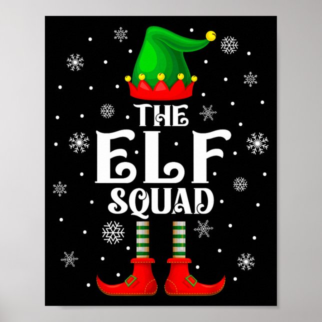 Poster Elf Squad Family Matching Xmas Funny Christmas Vib (Devant)