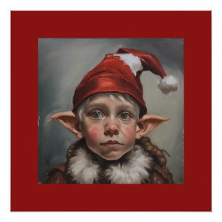 Poster elfe de Noël
