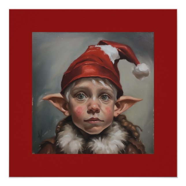 Poster elfe de Noël (Devant)