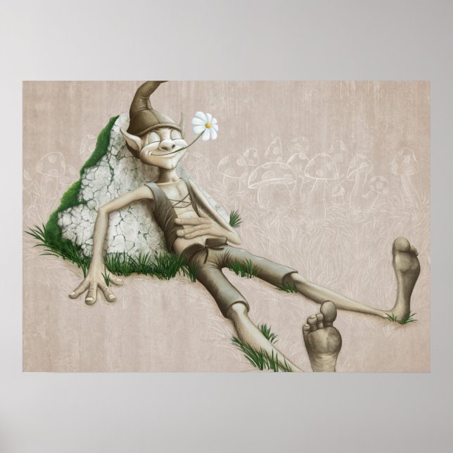 Poster Elfe détendu (Devant)