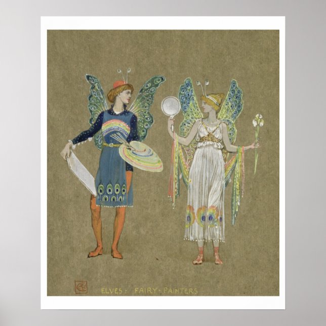 Poster Elfes et peintres de fées, de "The Snowman" 1899 (Devant)