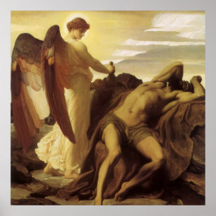 Poster Élie dans le désert par Lord Frederic Leighton