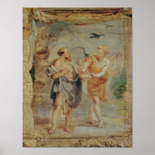 Poster Elijah Receiving Bread and Water from an Angel