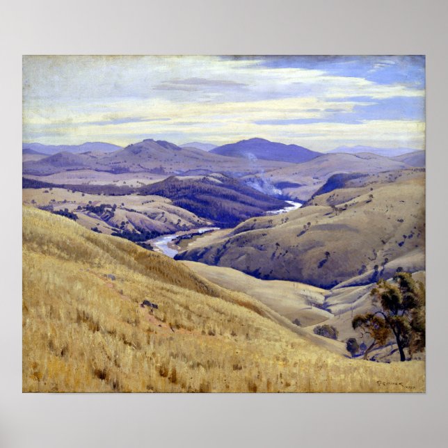 Poster Elioth Gruner Weetangera, Canberra (Devant)