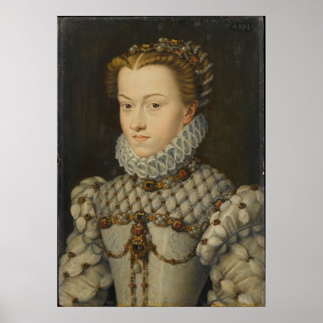 Poster Elisabeth d'Autriche - François Clouet - c1571 (Devant)