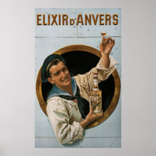 Poster Elixir D’Anvers ~ par Gerard Portielje Belgique 19