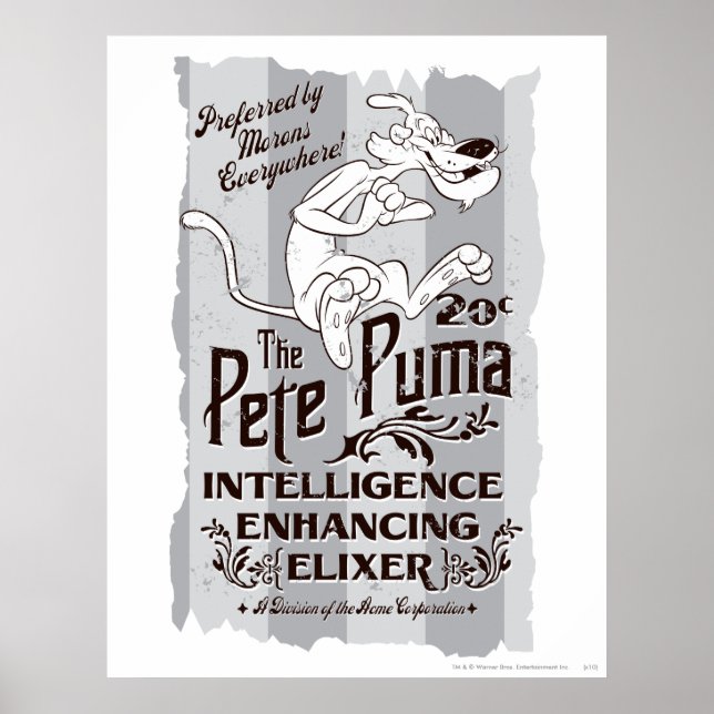 Poster Élixir d'intelligence de Pete Puma (Devant)