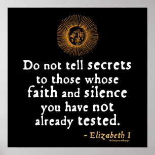 Poster Elizabeth I Citation sur la confiance