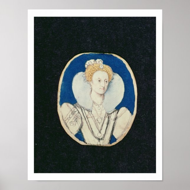 Poster Elizabeth I, portrait miniature (Devant)