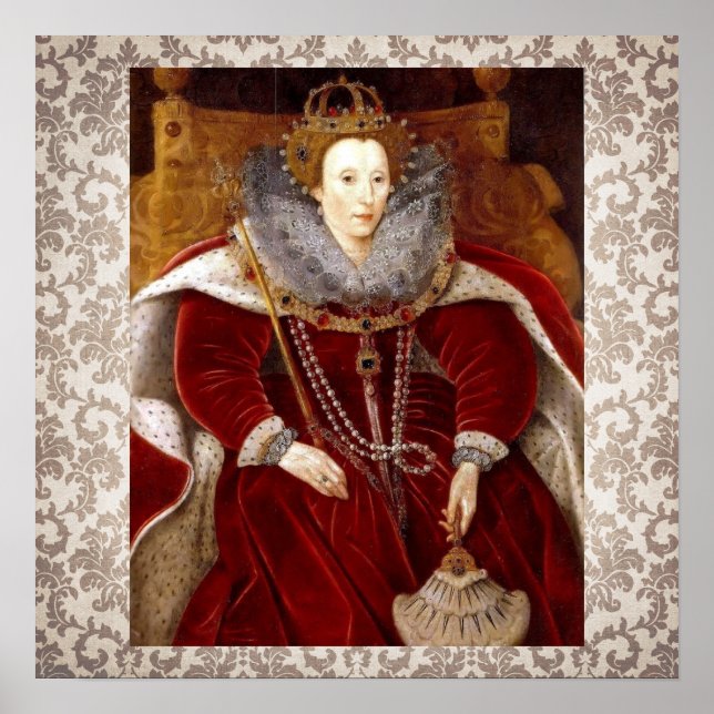 Poster Elizabeth I Red Robes (Devant)