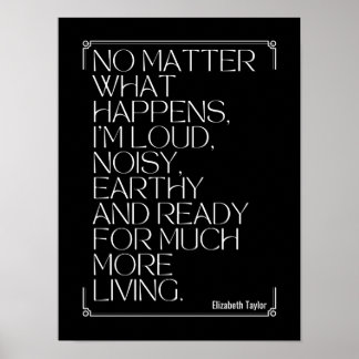 Poster Elizabeth Taylor Citations Motivationnelles