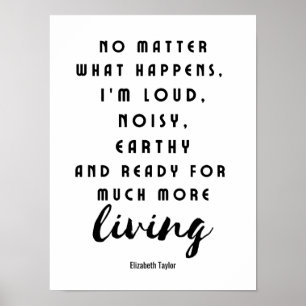 Poster Elizabeth Taylor Citations Motivationnelles