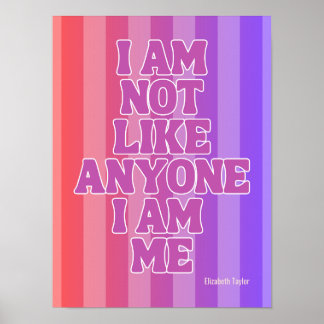 Poster Elizabeth Taylor Self Love Citation Inspirationnel