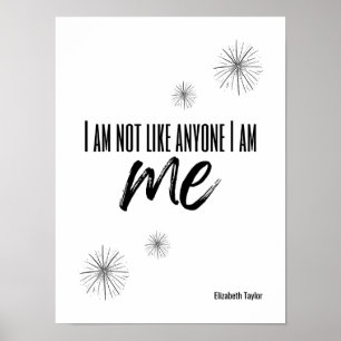 Poster Elizabeth Taylor Self Love Citation Inspirationnel