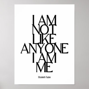 Poster Elizabeth Taylor Self Love Citation Inspirationnel