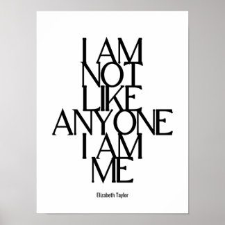 Poster Elizabeth Taylor Self Love Citation Inspirationnel