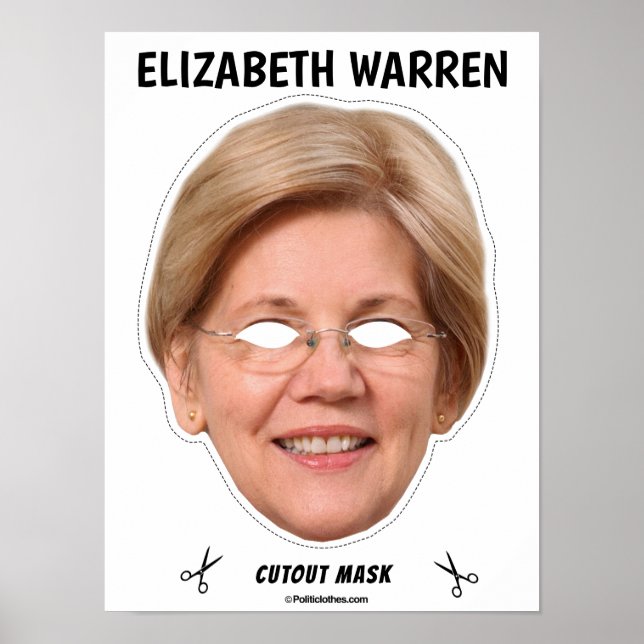Poster ELIZABETH WARREN Masque Halloween (Devant)