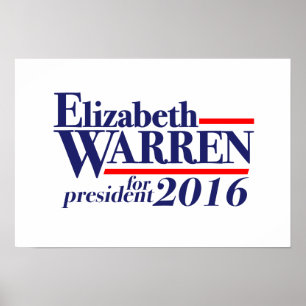 Poster Elizabeth Warren pour l'affiche du président 2016